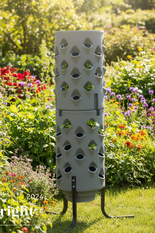 Free Shipping to Pudo Locker GeoTower Vertical Grower planter System 66 Hole With Growing Medium and Slow Release Fertilizer